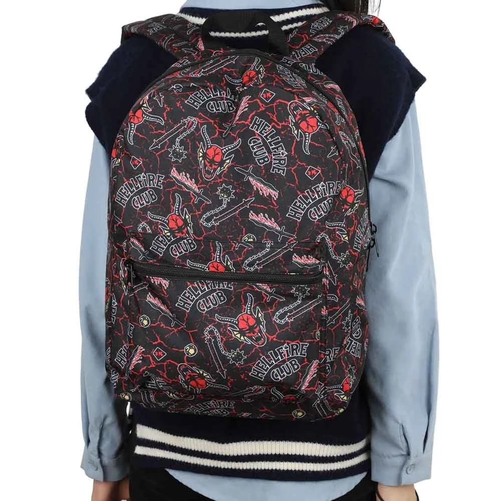 Bioworld Stranger Things Hellfire Club AOP Laptop Backpack 9 Bioworld Stranger Things Hellfire Club AOP Laptop Backpack - Image 9