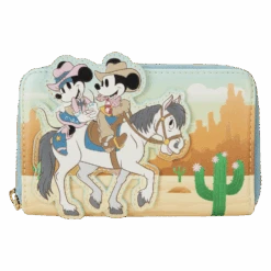 LOUNGEFLY Western Mickey & Minnie Zip Around Wallet