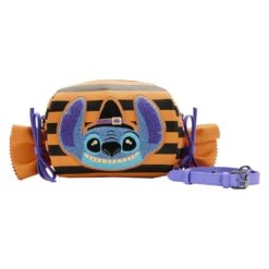 LOUNGEFLY Lilo & Stitch Striped Halloween Candy Wrapper Crossbody