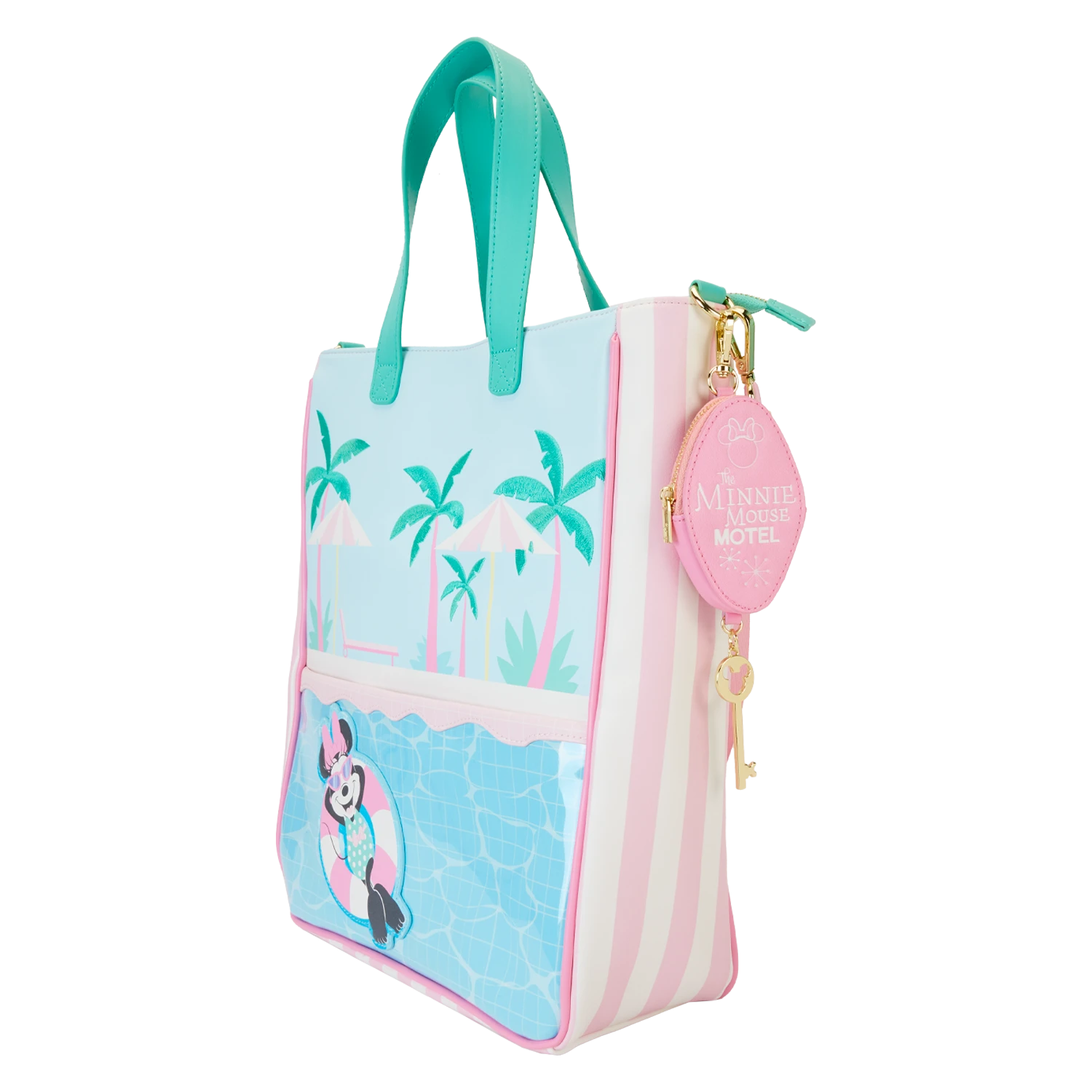 LOUNGEFLY Minnie Mouse Vacation Style Poolside Tote Bag With Coin Bag 2 LOUNGEFLY Minnie Mouse Vacation Style Poolside Tote Bag With Coin Bag - Image 2