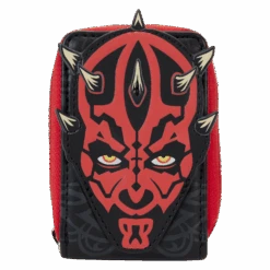 LOUNGEFLY The Phantom Menace 25th Anniversary Darth Maul Glow Accordion Zip Around Wallet