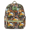 LOUNGEFLY The Lion King 30th Anniversary Silhouette All-Over Print Nylon Square Mini Backpack