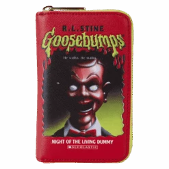 LOUNGEFLY Goosebumps Slappy Book Cover Zip-Around Wallet