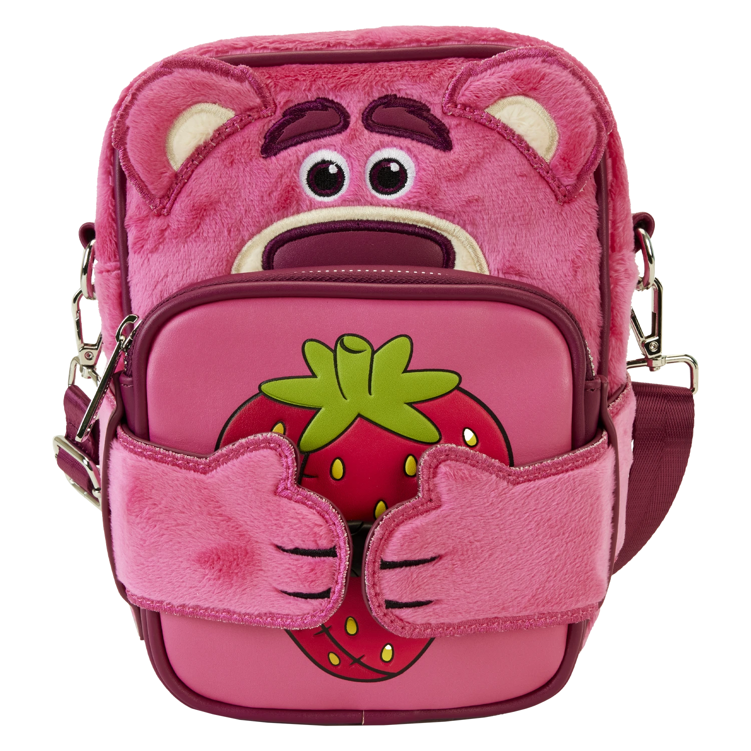 LOUNGEFLY Toy Story Lotso Plush Crossbuddies Cosplay Crossbody Bag With Coin Bag 1 LOUNGEFLY Toy Story Lotso Plush Crossbuddies Cosplay Crossbody Bag With Coin Bag