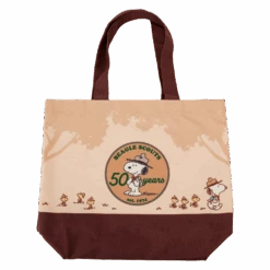 LOUNGEFLY Peanuts 50th Anniversary Snoopy's Beagle Scouts Canvas Tote Bag