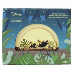 LOUNGEFLY The Lion King 30th Anniversary Hakuna Matata Silhouette 3" Collector Box Sliding Pin