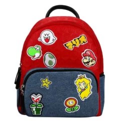 Bioworld Nintendo Super Mario Icon Patches Embossed Mini Backpack