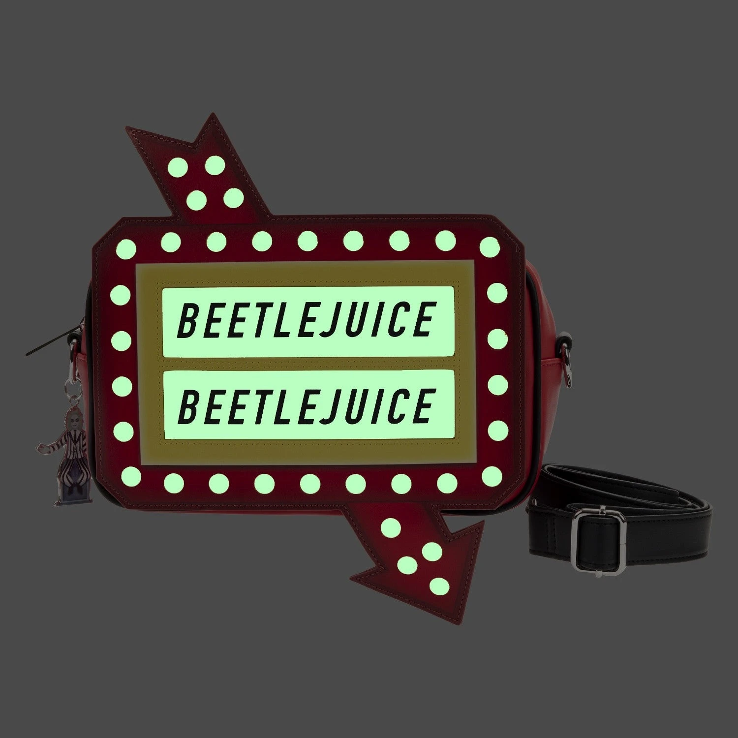 LOUNGEFLY Beetlejuice Graveyard Sign Crossbody 5 LOUNGEFLY Beetlejuice Graveyard Sign Crossbody - Image 5