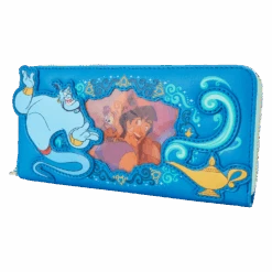 LOUNGEFLY Aladdin Princess Series Lenticular Zip Around Wristlet Wallet