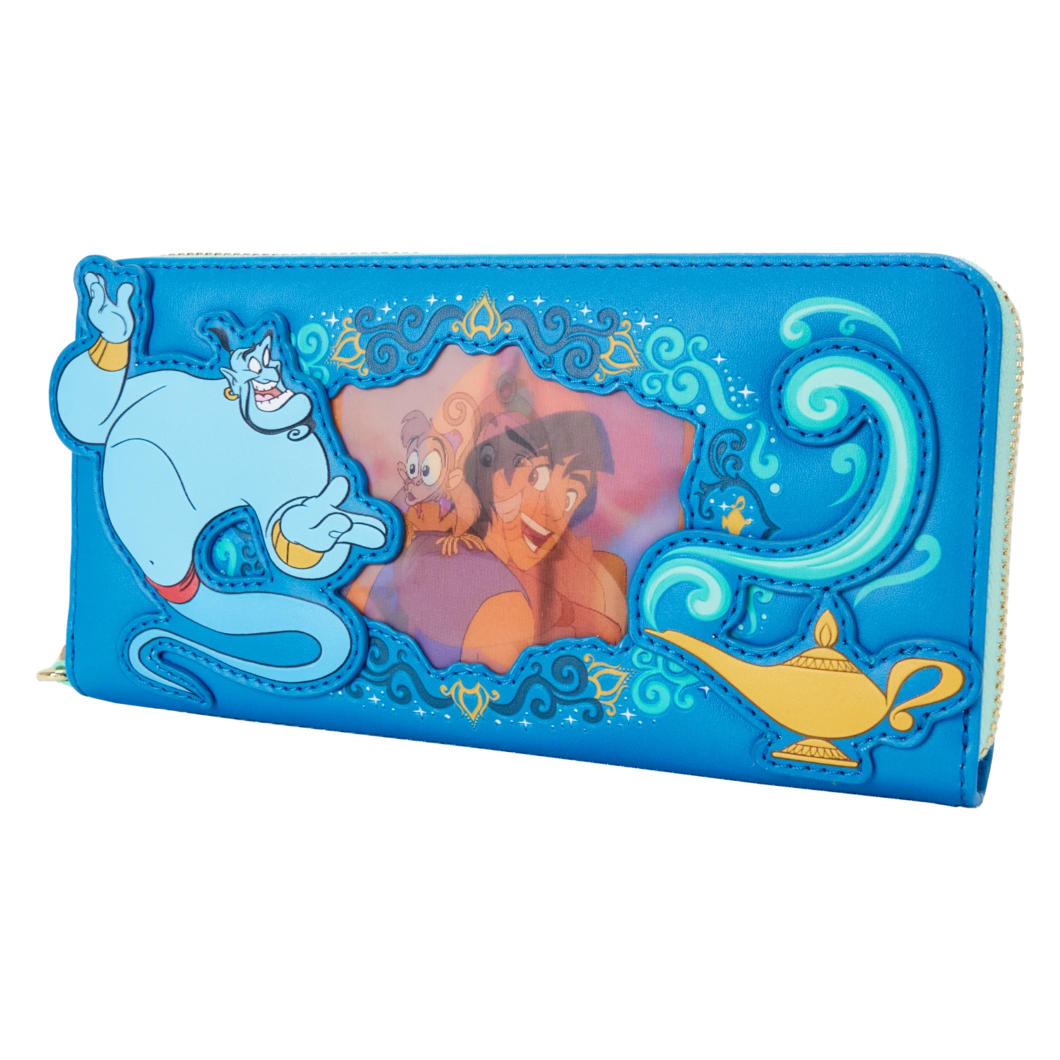 LOUNGEFLY Aladdin Princess Series Lenticular Zip Around Wristlet Wallet 1 LOUNGEFLY Aladdin Princess Series Lenticular Zip Around Wristlet Wallet