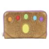 LOUNGEFLY Marvel Metallic Thanos Gauntlet Zip Around Wallet