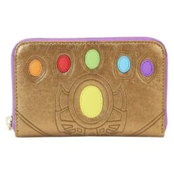 LOUNGEFLY Marvel Metallic Thanos Gauntlet Zip Around Wallet