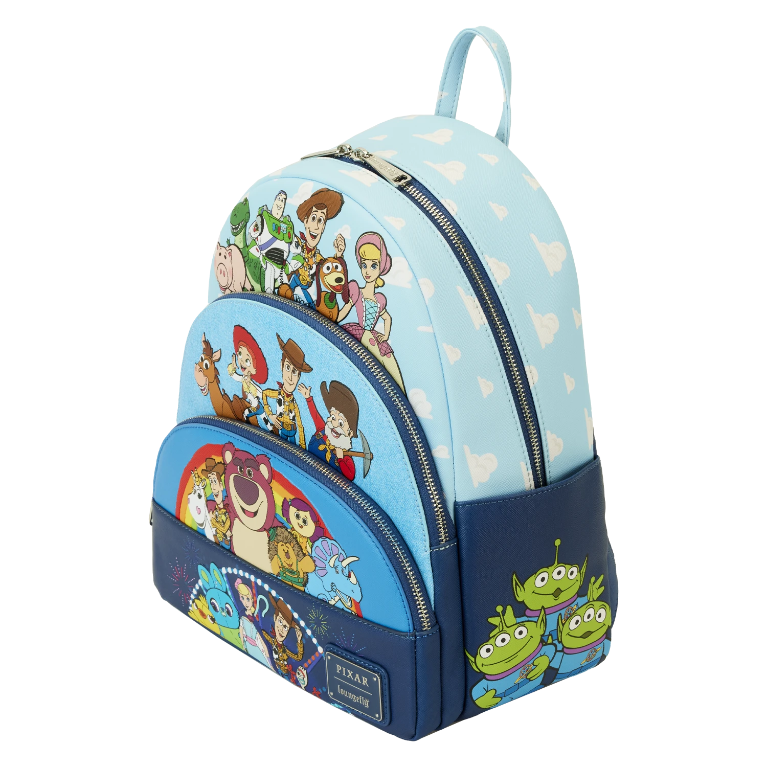 LOUNGEFLY Toy Story Movie Collab Triple Pocket Mini Backpack 2 LOUNGEFLY Toy Story Movie Collab Triple Pocket Mini Backpack - Image 2