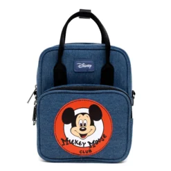 Mickey Mouse Club Denim Crossbody Bag With Handles