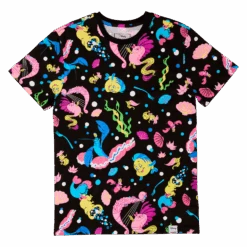 LOUNGEFLY The Little Mermaid 35th Anniversary Life Is The Bubbles All-Over Print Unisex Tee