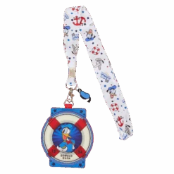 LOUNGEFLY Donald Duck 90th Anniversary Lanyard With Card Holder