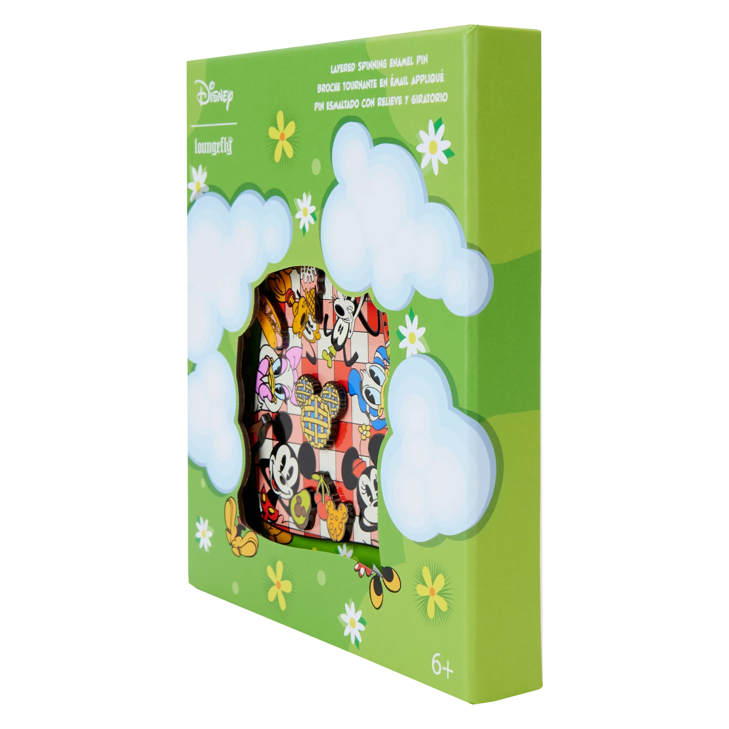 LOUNGEFLY Mickey & Friends Picnic Blanket 3" Collector Box Spinning Pin 2 LOUNGEFLY Mickey & Friends Picnic Blanket 3" Collector Box Spinning Pin - Image 2