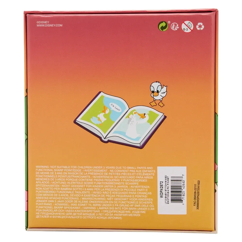 LOUNGEFLY Lilo & Stitch Mixed Emotions 4pc Pin Set 2 LOUNGEFLY Lilo & Stitch Mixed Emotions 4pc Pin Set - Image 2