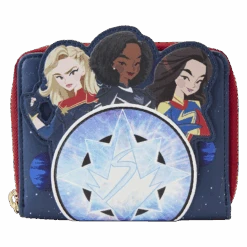 LOUNGEFLY The Marvels Symbol Glow Zip Around Wallet