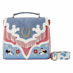 LOUNGEFLY Western Mickey & Minnie Fringe Crossbody Bag