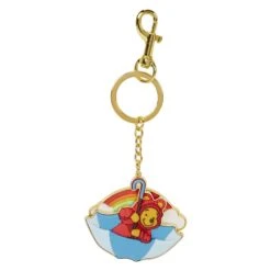 LOUNGEFLY Winnie The Pooh Rainy Day Puffer Jacket Moving Keychain