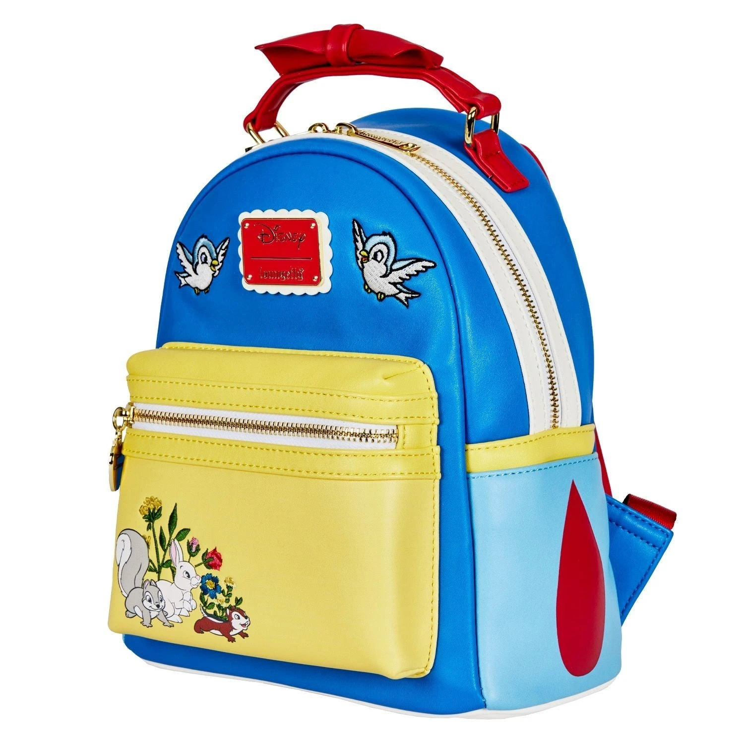 LOUNGEFLY Snow White Cosplay Bow Handle Mini Backpack 2 LOUNGEFLY Snow White Cosplay Bow Handle Mini Backpack - Image 2