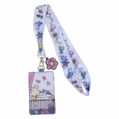 LOUNGEFLY Sleeping Beauty 65th Anniversary Floral Scene Lanyard With Card Holder
