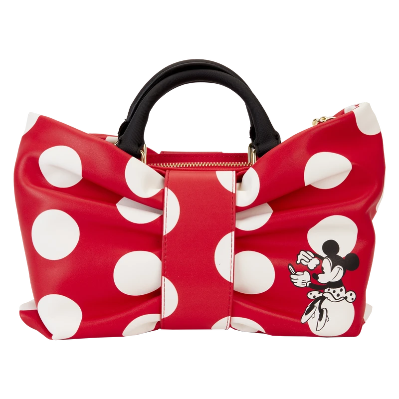LOUNGEFLY Minnie Mouse Rocks The Dots Classic Bow Figural Crossbody Bag 1 LOUNGEFLY Minnie Mouse Rocks The Dots Classic Bow Figural Crossbody Bag