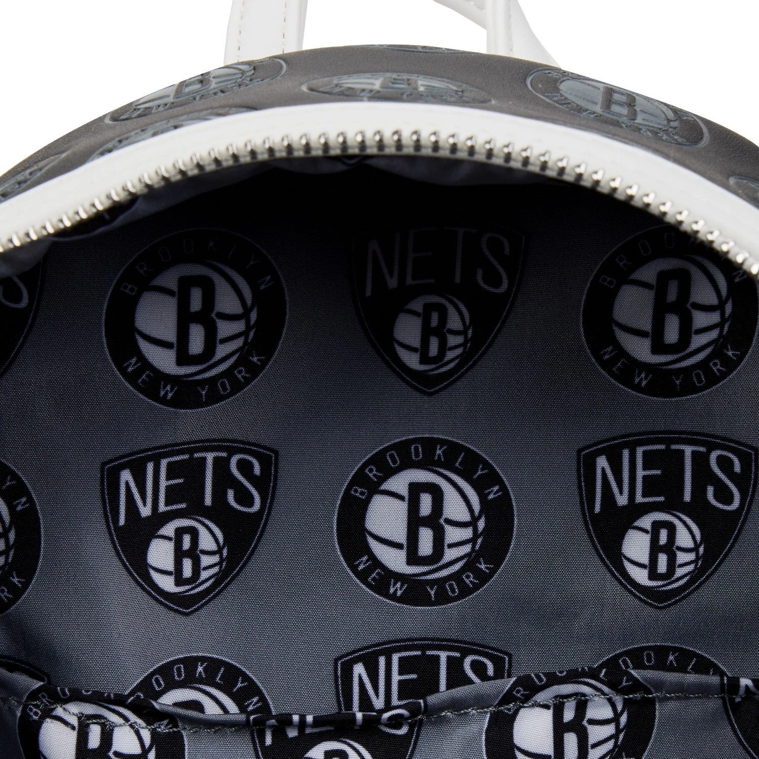 Loungefly NBA Brooklyn Nets Debossed Logo Mini Backpack 5 Loungefly NBA Brooklyn Nets Debossed Logo Mini Backpack - Image 5