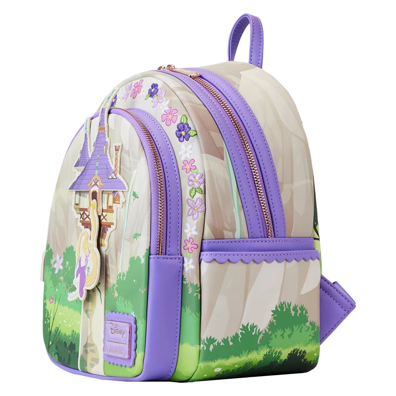 LOUNGEFLY Tangled Rapunzel Swinging From The Tower Mini Backpack 3 LOUNGEFLY Tangled Rapunzel Swinging From The Tower Mini Backpack - Image 3