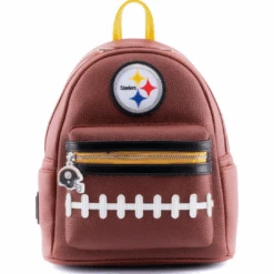 Loungefly NFL Pittsburgh Steelers Pigskin Logo Mini Backpack