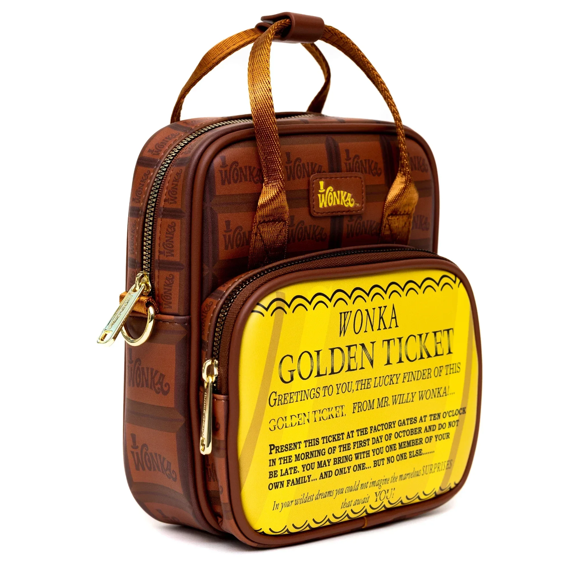 Willy Wonka Golden Ticket Wonka Bar Crossbody With Handles 2 Willy Wonka Golden Ticket Wonka Bar Crossbody With Handles - Image 2