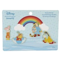 LOUNGEFLY Winnie The Pooh & Friends Rainy Day 4pc Pin Set