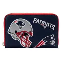 LOUNGEFLY NFL New England Patriots Patches Zip Around Wallet