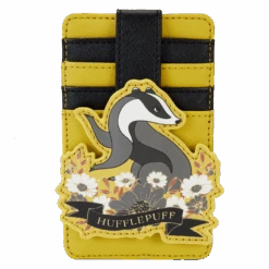 LOUNGEFLY Harry Potter Hufflepuff House Floral Tattoo Card Holder
