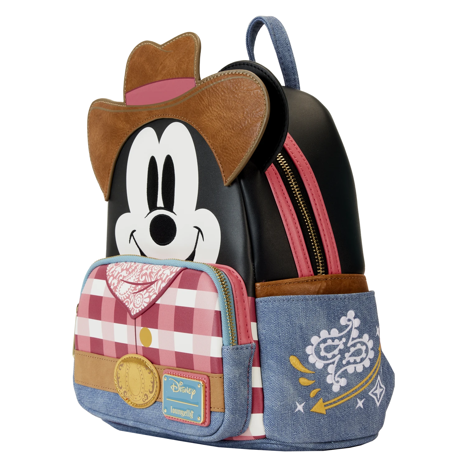 LOUNGEFLY Western Mickey Mouse Cosplay Mini Backpack 3 LOUNGEFLY Western Mickey Mouse Cosplay Mini Backpack - Image 3