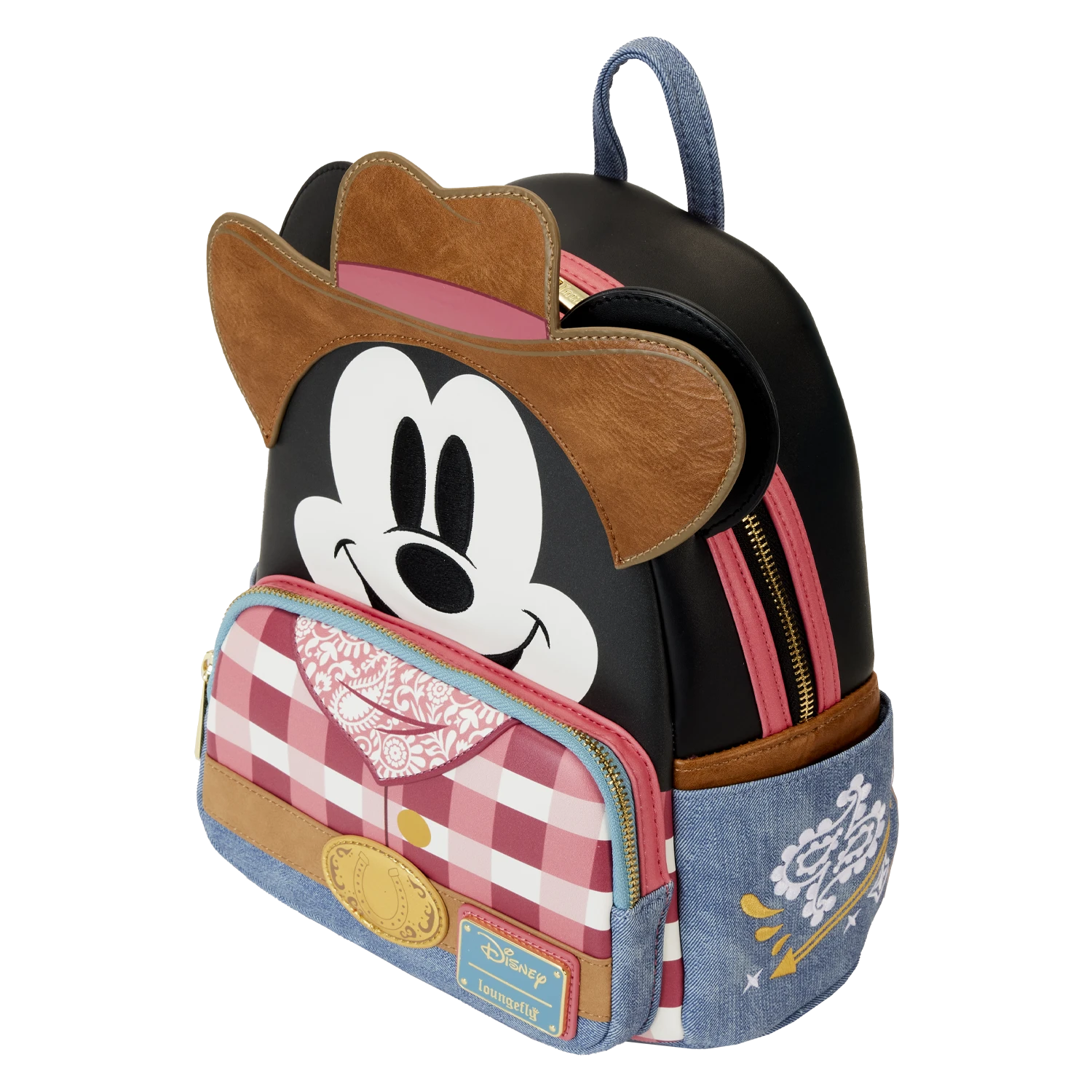 LOUNGEFLY Western Mickey Mouse Cosplay Mini Backpack 2 LOUNGEFLY Western Mickey Mouse Cosplay Mini Backpack - Image 2
