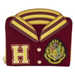 LOUNGEFLY Harry Potter Hogwarts Crest Varsity Jacket Zip Around Wallet