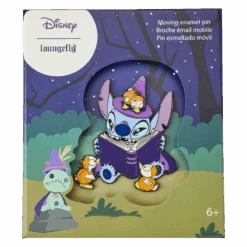 LOUNGEFLY Stitch Spooky Stories Halloween 3" Collector Box Sliding Pin