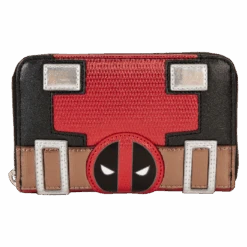 LOUNGEFLY Metallic Deadpool Cosplay Zip Around Wallet
