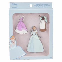 LOUNGEFLY Cinderella Paper Dolls Magnetic Pin Set