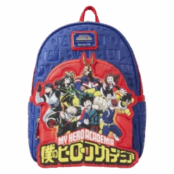LOUNGEFLY My Hero Academia Group Debossed Logo Mini Backpack