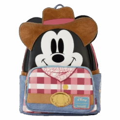 LOUNGEFLY Western Mickey Mouse Cosplay Mini Backpack