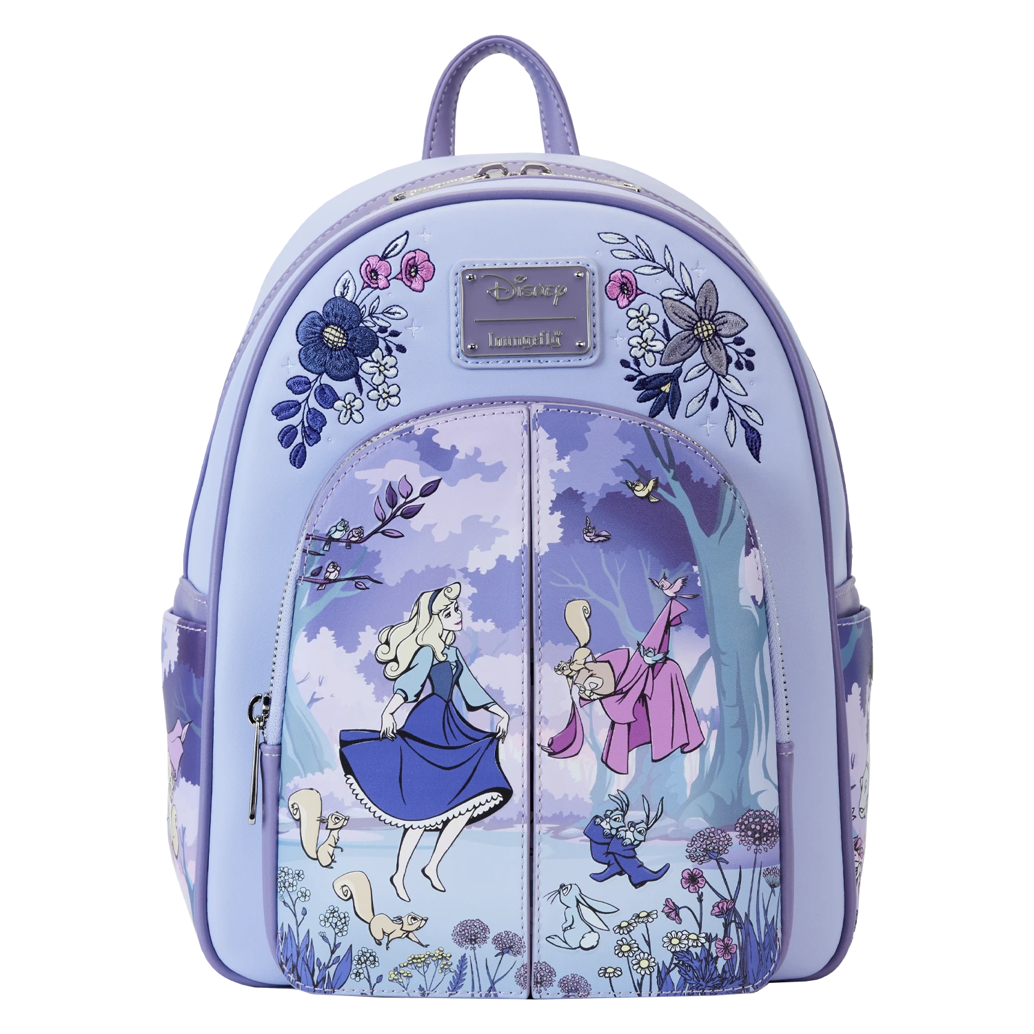 LOUNGEFLY Sleeping Beauty 65th Anniversary Floral Scene Mini Backpack 1 LOUNGEFLY Sleeping Beauty 65th Anniversary Floral Scene Mini Backpack