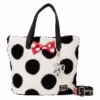 LOUNGEFLY Minnie Mouse Rocks The Dots Classic Sherpa Tote Bag