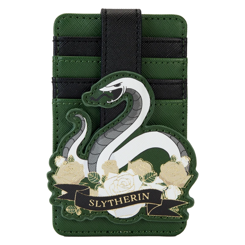 LOUNGEFLY Harry Potter Slytherin House Floral Tattoo Card Holder 1 LOUNGEFLY Harry Potter Slytherin House Floral Tattoo Card Holder