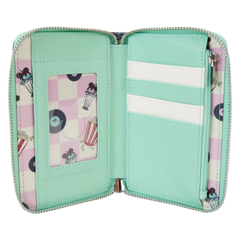 LOUNGEFLY Mickey & Minnie Date Night Drive-In Zip Around Wallet 4 LOUNGEFLY Mickey & Minnie Date Night Drive-In Zip Around Wallet - Image 4