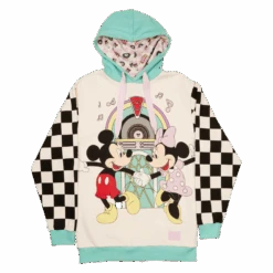 LOUNGEFLY Mickey & Minnie Date Night Diner Jukebox Unisex Hoodie